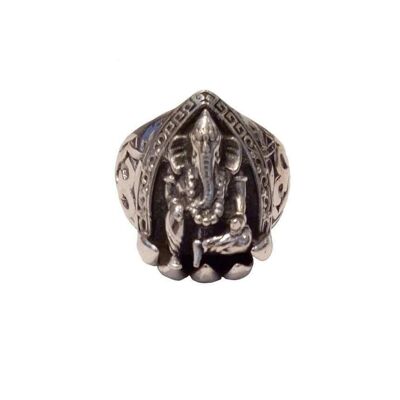 Anello Ganesha in argento sterling premium