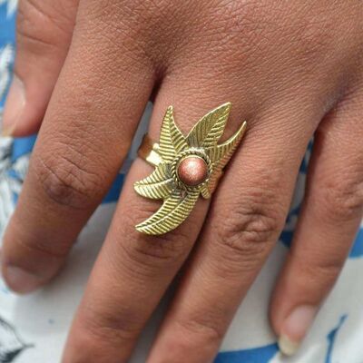 Flower Ring - Amber
