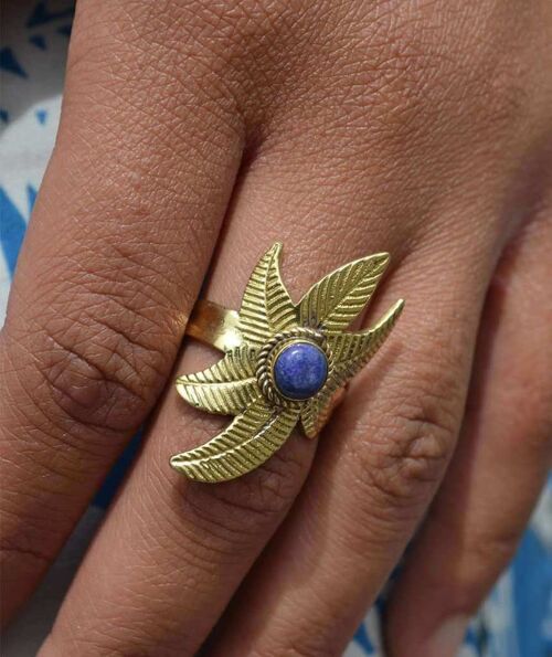 Flower Ring - Blue