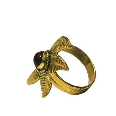 Anillo Flor - Negro