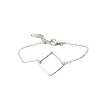 Bracelet Géométrique Classique - Diamant Argent