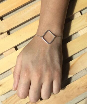 Bracelet Géométrique Classique - Diamant Argent 3