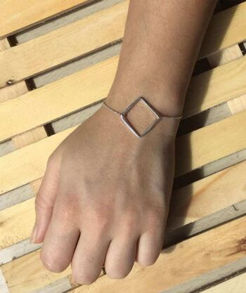 Bracelet Géométrique Classique - Diamant Argent 4