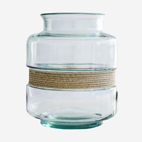 Aba transparent vase with rope