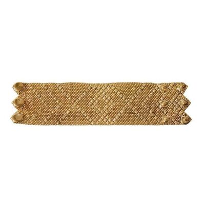 Gold Chainmail Bracelet - Large - Three Popper