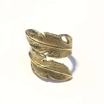 Bague Wrap Feuille - Or