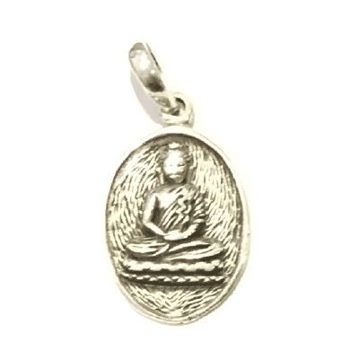 Classic Buddha Pendant - Silver