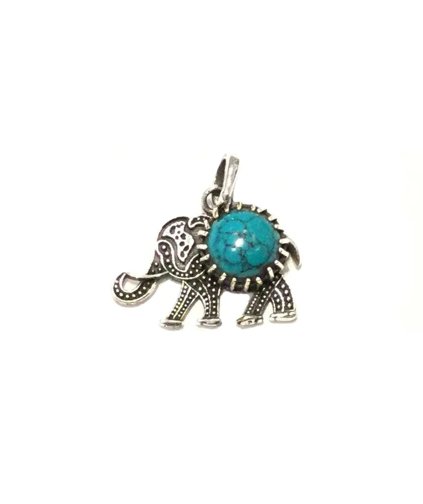 Colgante Piedra Elefante - Plata