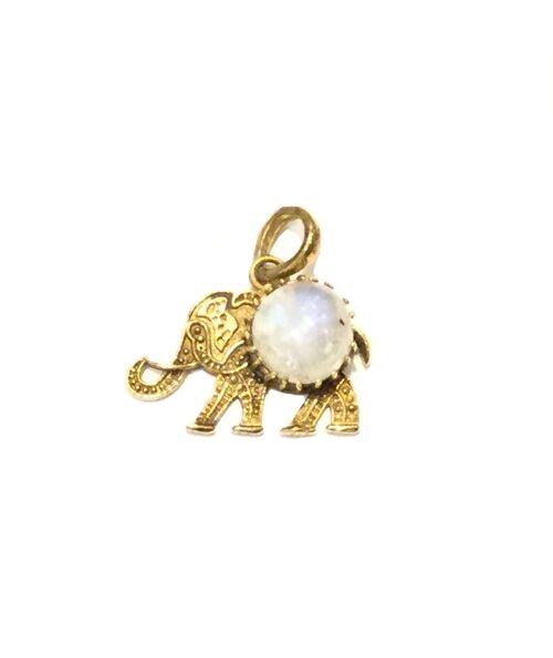 Elephant Stone Pendant - Gold