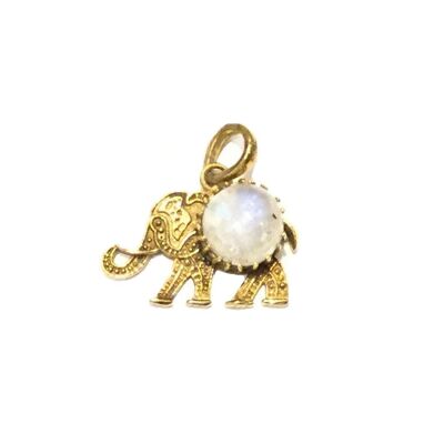 Elephant Stone Pendant - Gold