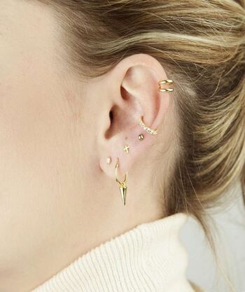 Boucle d'oreille en acier inoxydable - Or rose 5