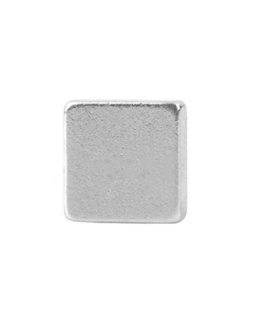 Unisex Magnetic Stud Earring - Silver Square