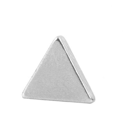 Unisex Magnetic Stud Earring - Silver Triangle