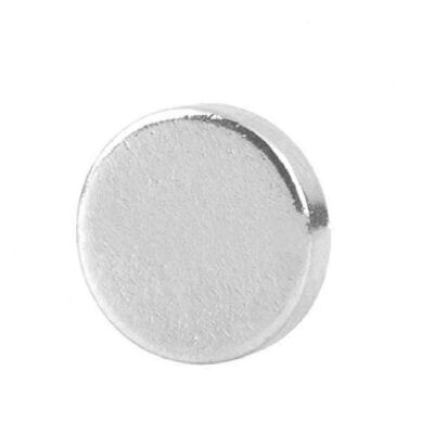 Pendiente de botón magnético unisex - Círculo de plata