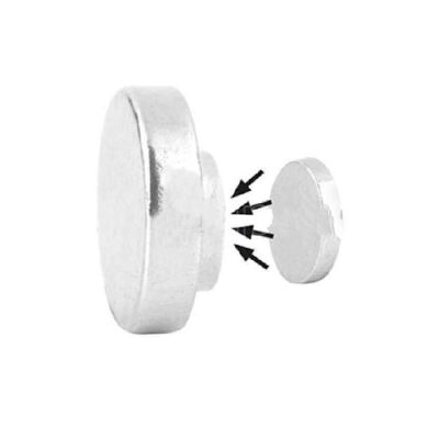 Unisex Magnetic Stud Earring - Black Circle