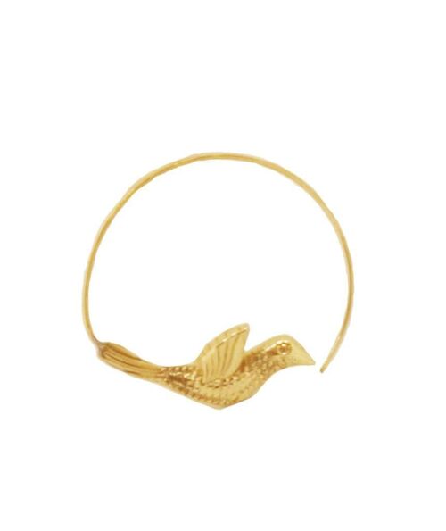 Flying Bird Statement Earrings - Gold