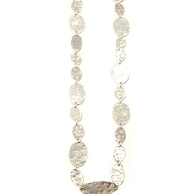 Long Link Statement Necklace - Silver