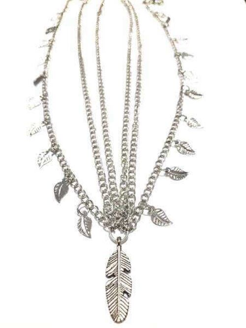 Feather Headchain - Silver