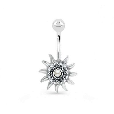 Ethnic Surgical Steel Belly Ring - Style 3