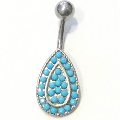 Ethnic Surgical Steel Belly Ring - Style 7