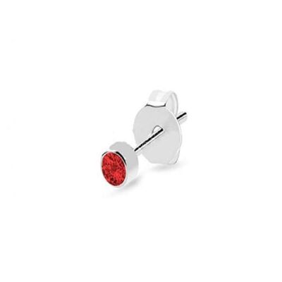 Classic Stone Ear Stud - Red