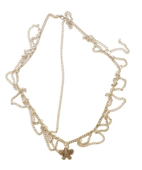 Ethnic Butterfly Head Chain - Silver