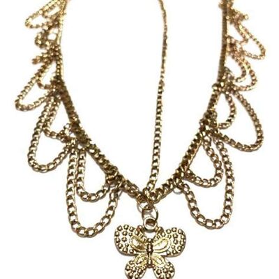 Ethnic Butterfly Head Chain - Gold