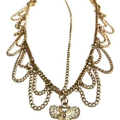 Ethnic Butterfly Head Chain - Gold