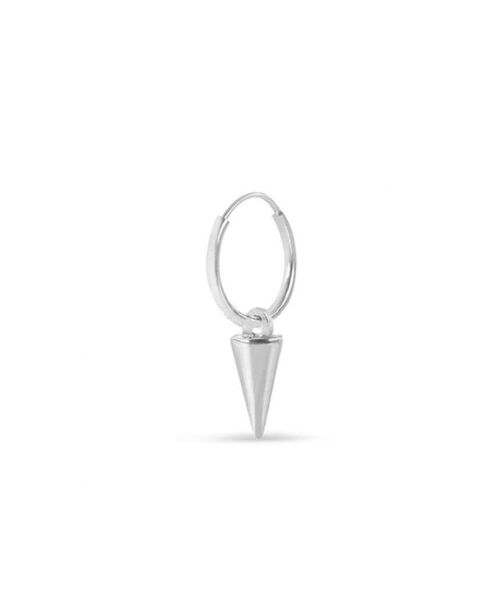 Sterling Silver Hoop with Cone - Silver