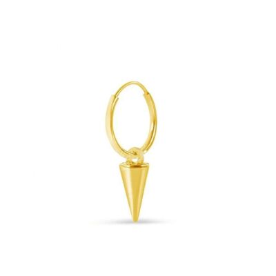 Sterling Silver Hoop with Cone - Gold