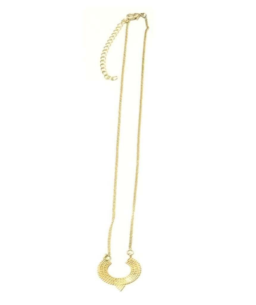 Collier Ethnique en Laiton - Doré