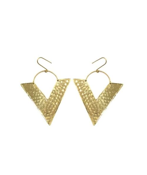 Big Triangle Earrings - Gold
