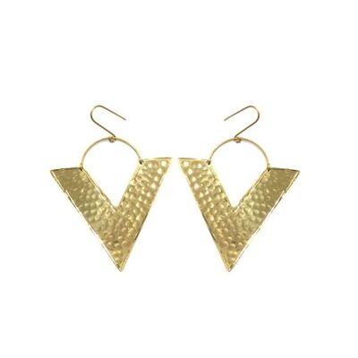 Big Triangle Earrings - Gold