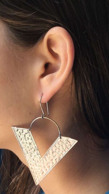 Boucles d'Oreilles Grand Triangle - Or 3
