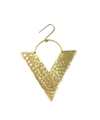 Boucles d'Oreilles Grand Triangle - Or 5