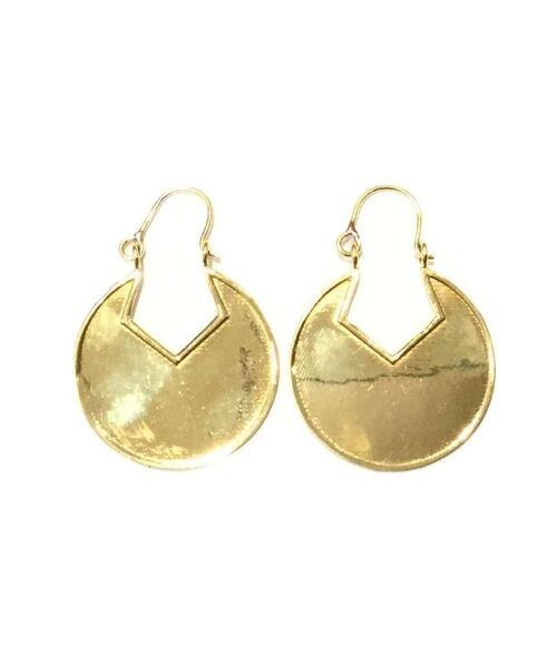 Geometric Hoop Earrings - Gold