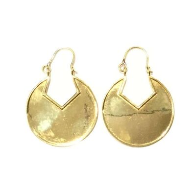 Geometric Hoop Earrings - Gold