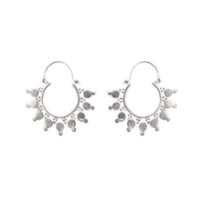 Mini Sun Earrings - Silver