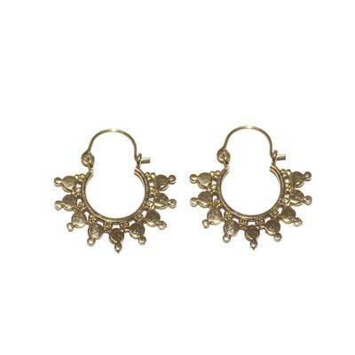 Mini Sun Earrings - Gold