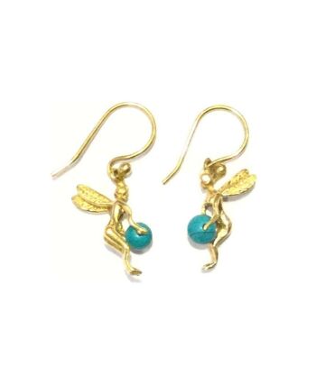 Boucles d'Oreilles Mini Fées - Turquoise 1