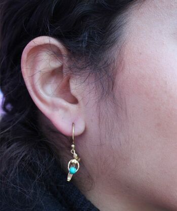 Boucles d'Oreilles Mini Fées - Turquoise 3