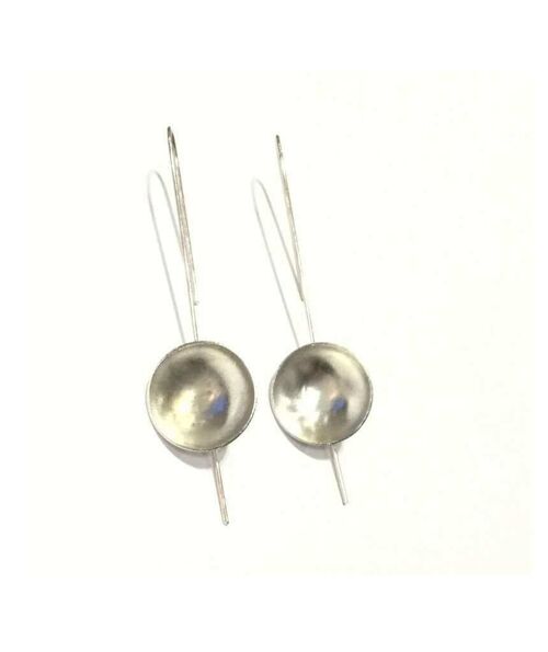 Long circle earrings - Silver