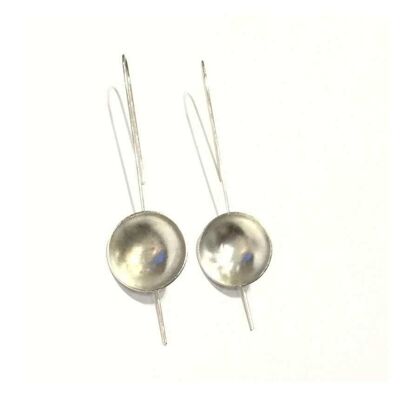 Long circle earrings - Silver