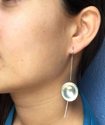Boucles d'oreilles cercle long - Argent 2