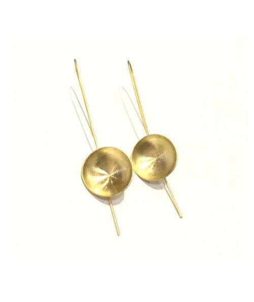 Long circle earrings - Gold
