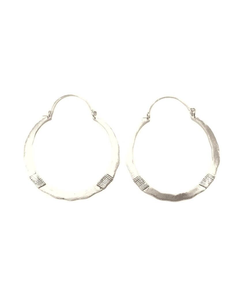 Pendientes de aro grandes y llamativos - Plata