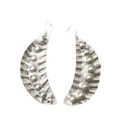 Leaf Statement Earrings - Silver