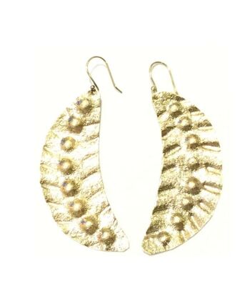 Boucles d'Oreilles Feuille - Or 1