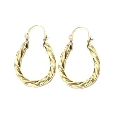 Curly Hoop Earrings - Gold