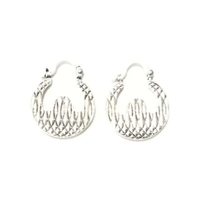 Circle Baggy Earrings - Silver